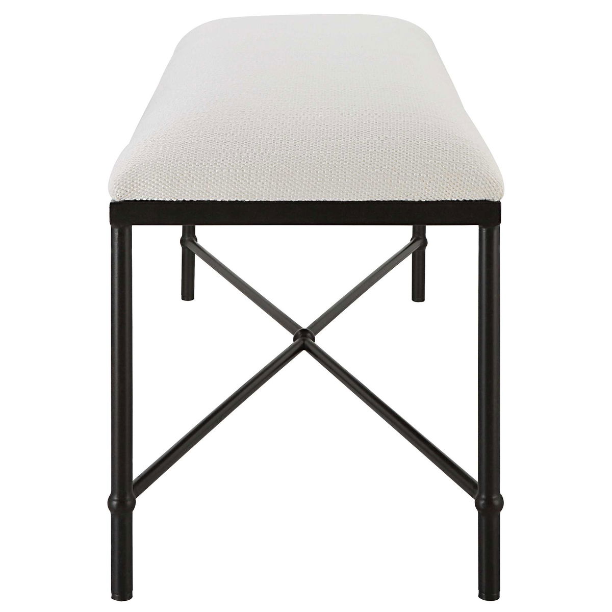Avenham Black Framed Bench, Benche by Uttermost, 50.5" width x 20.25" height x 16.25" depth View 6