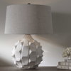 Guerina Scalloped White Lamp, by Uttermost, 1'7" width x 2'2" height x 1'7" depth thumbnail 2