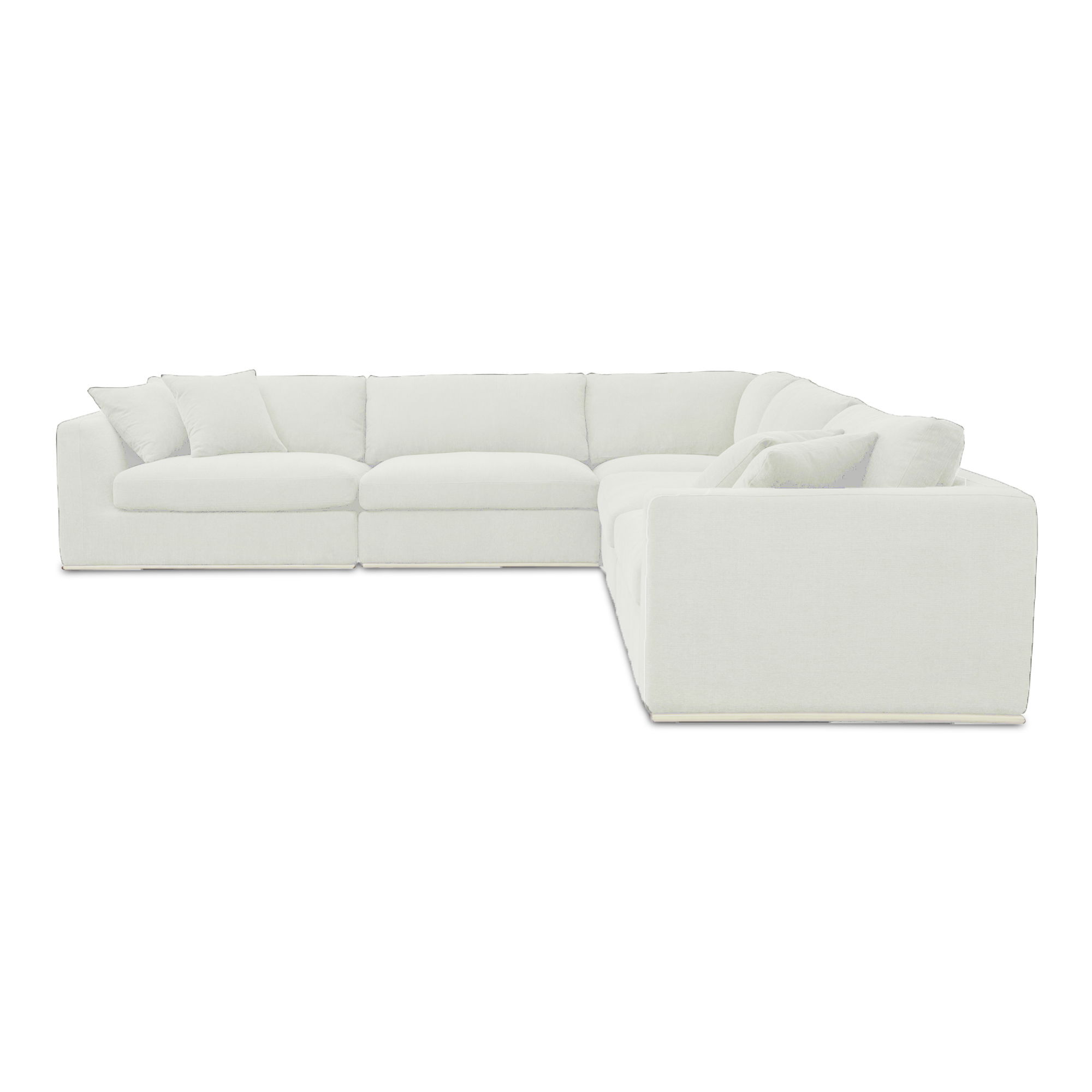Rue Classic L Modular Sectional Off White, Sectional Sofa by Moe's Home, 136.2" width x 23.6" height x 136.2" depth View 3