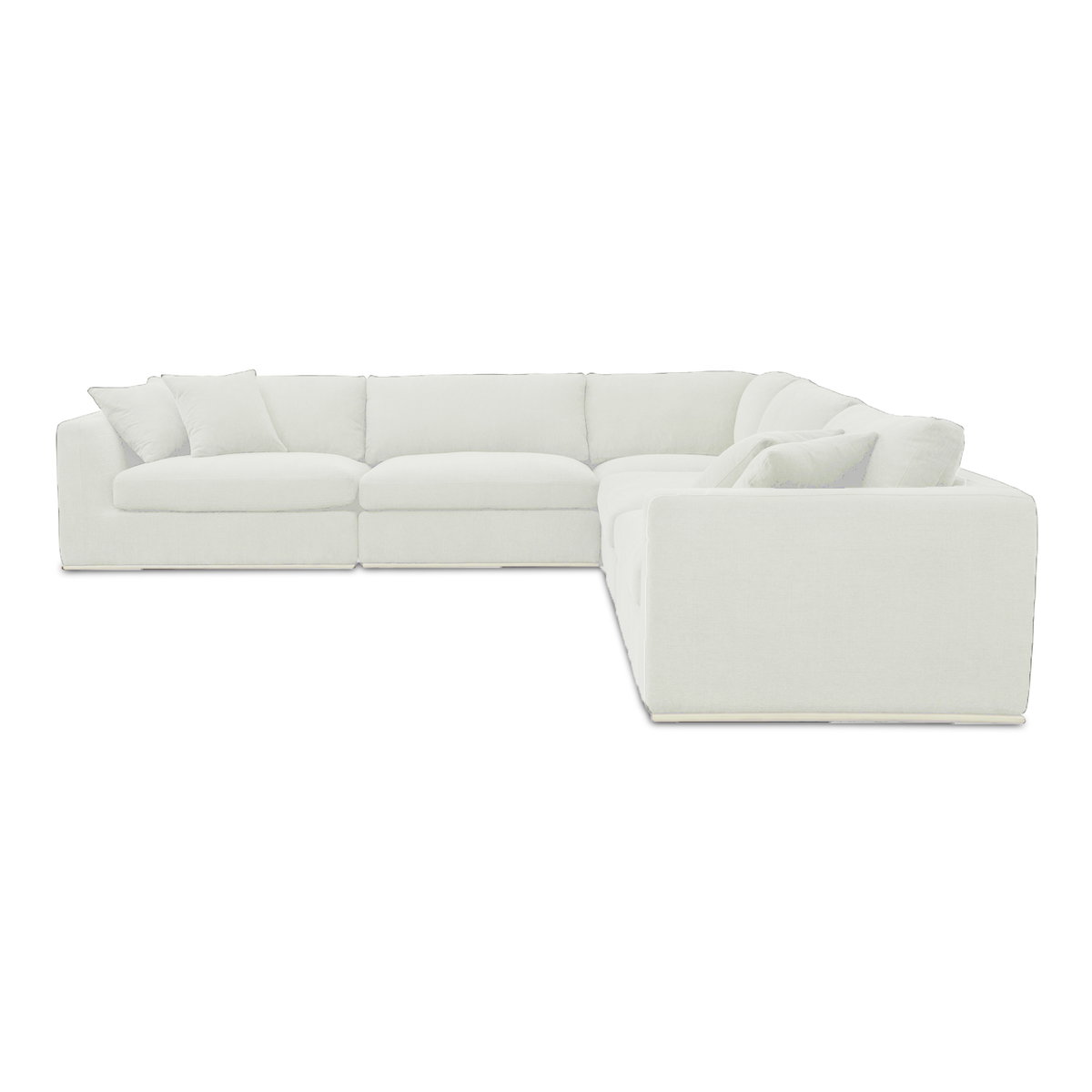 Rue Classic L Modular Sectional Off White, Sectional Sofa by Moe's Home, 136.2" width x 23.6" height x 136.2" depth View 3