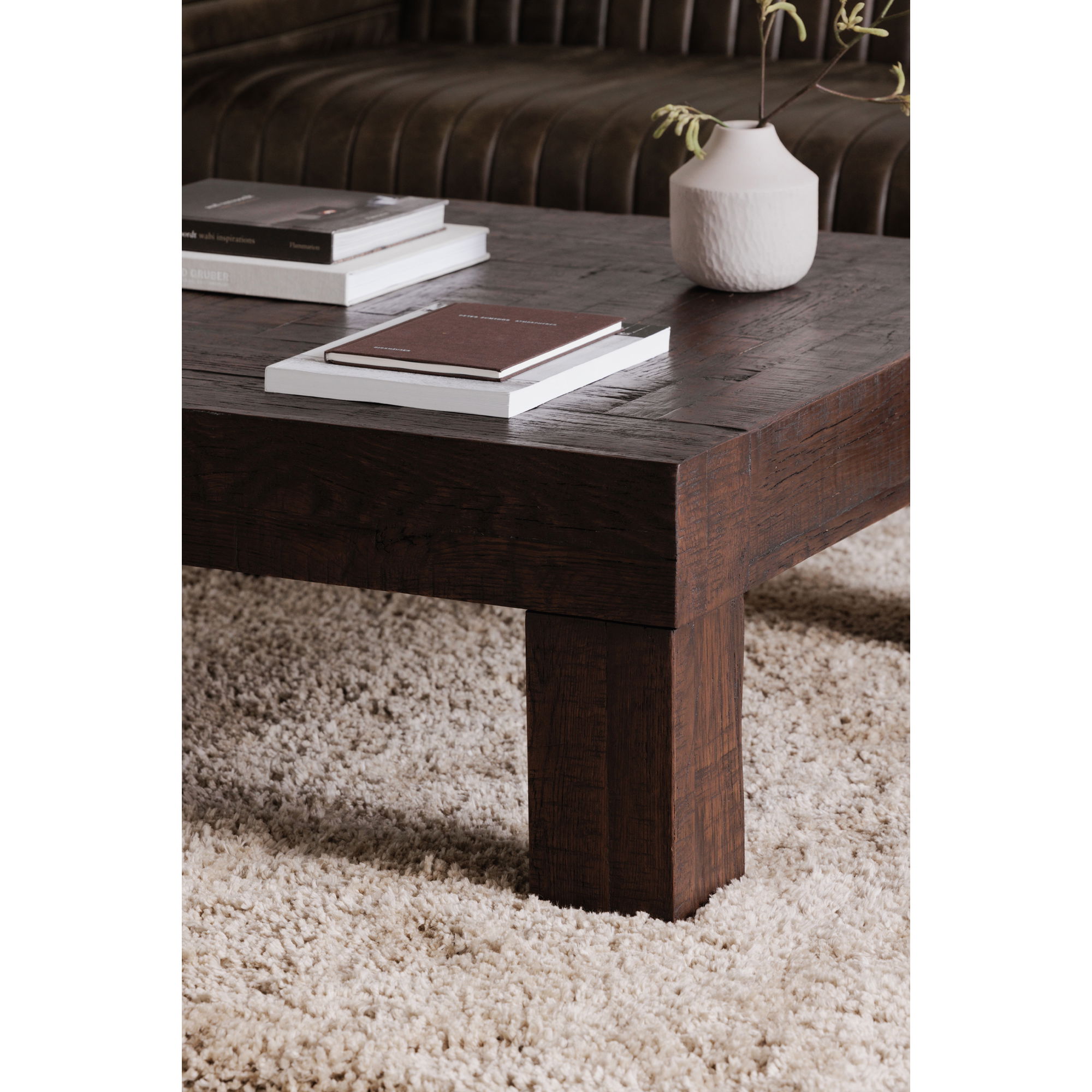 Evander Coffee Table Rustic Brown large image 