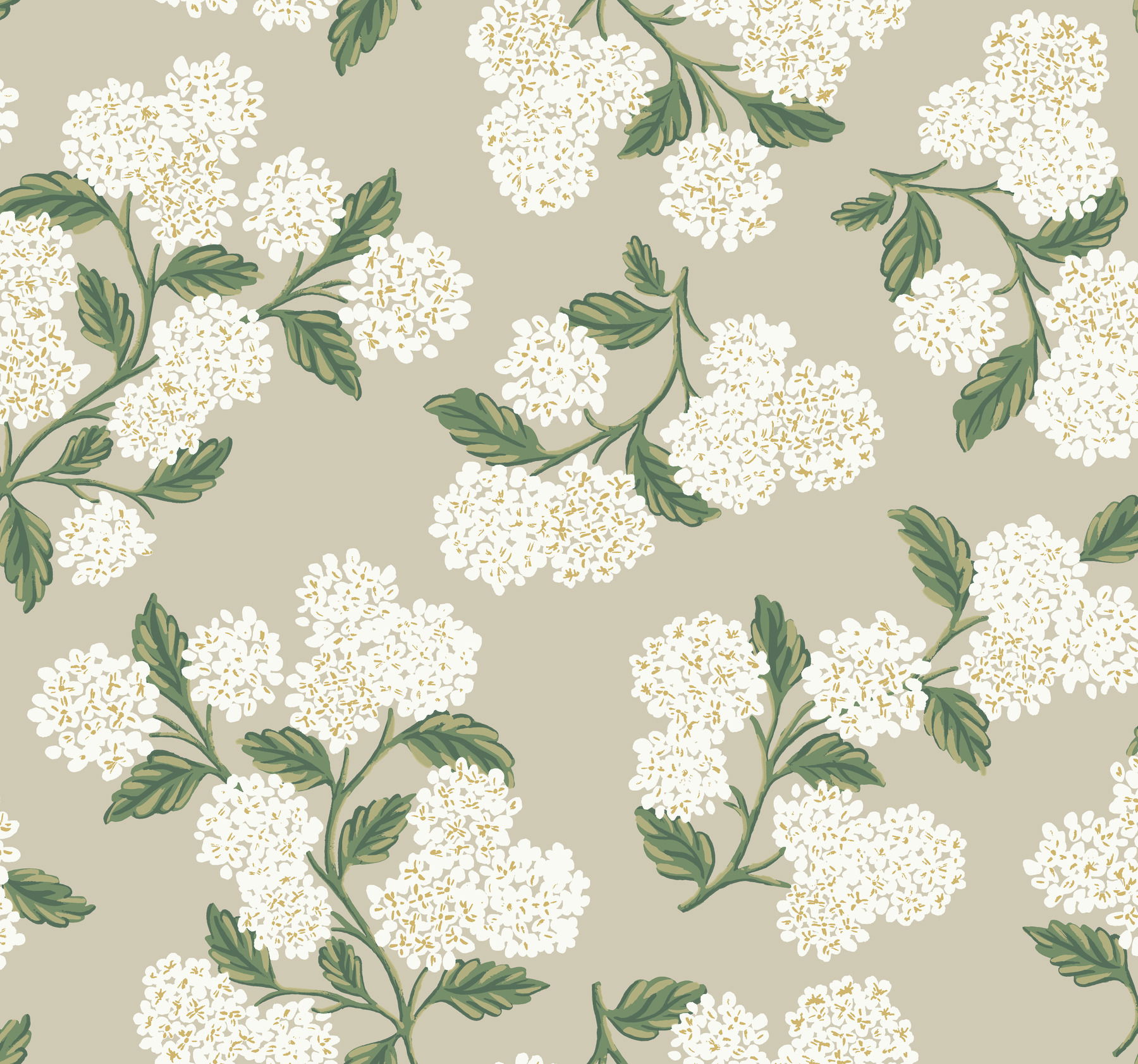Hydrangea Beige Wallpaper large image 