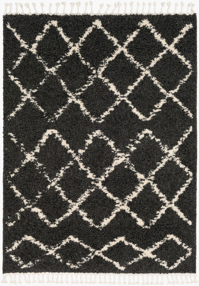 Berber Shag Machine Woven Rug, by Surya, 1'3.75" length x 1'3.75" width