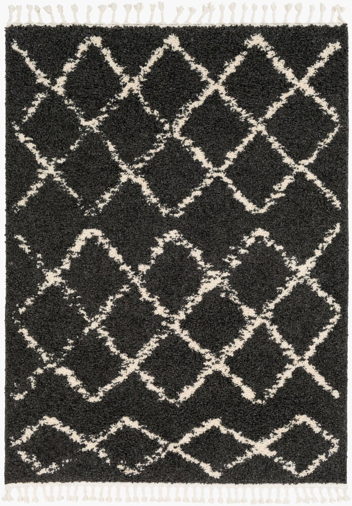 Berber Shag Machine Woven Rug, by Surya, 1'3.75" length x 1'3.75" width