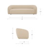 Faye Sofa Beige Boucle, Sofas & Sectional by Moe's Home, 92" width x 29" height x 35" depth thumbnail 7