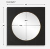 Ember Black Square Mirror, by Uttermost, 3'6" width x 3'6" height x 2" depth thumbnail 3