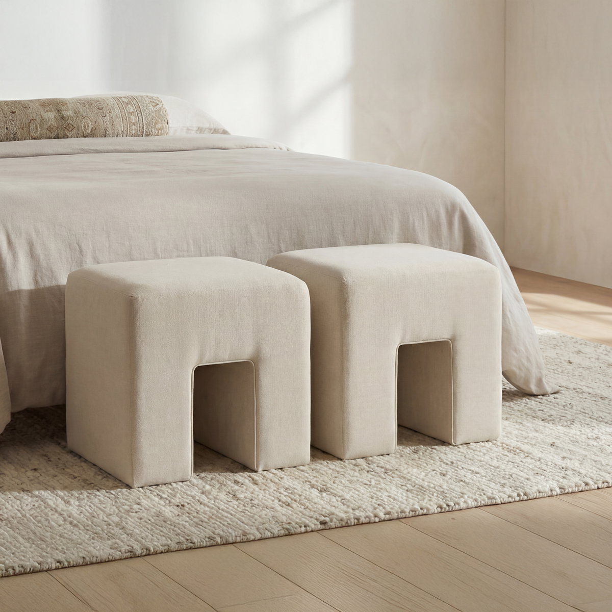 Aidy Stool Oat, Counter & Bar Stool by Moe's Home, 18" width x 17.75" height x 18" depth View 6
