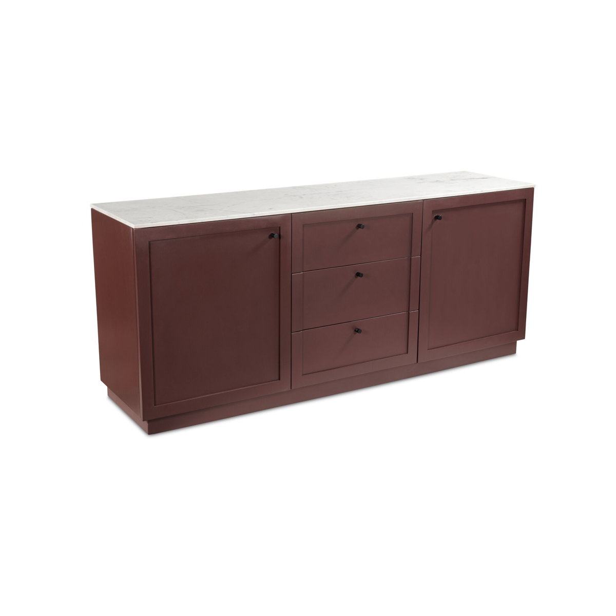 Nadine Sideboard Deep Burgundy, Cabinets & Sideboard by Moe's Home, 78" width x 33" height x 20" depth View 2