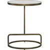 Jessenia White Marble Accent Table thumbnail 3