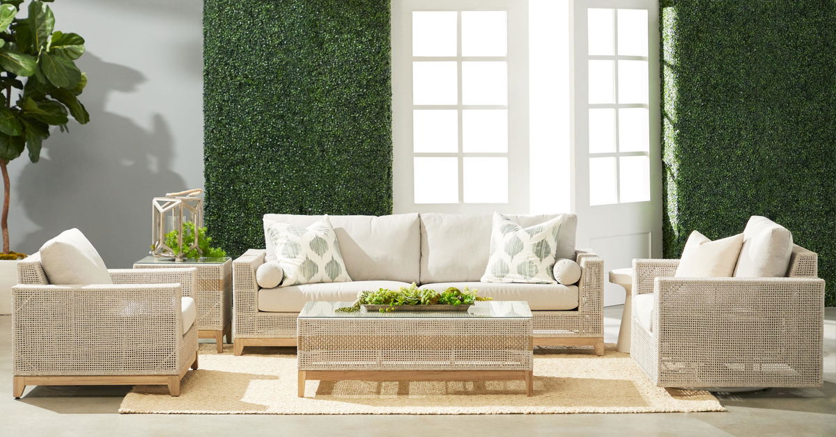 Tapestry Outdoor Coffee Table, by Essentials for Living, 50" width x 17" height x 28" depth View 7