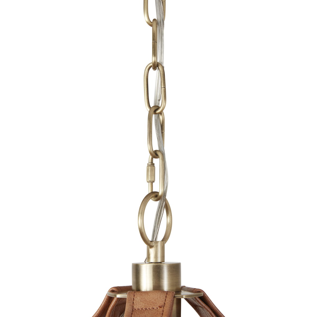Pampas Rattan Halo Chandelier, by Woven, 20.25" height x 42" diameter View 3