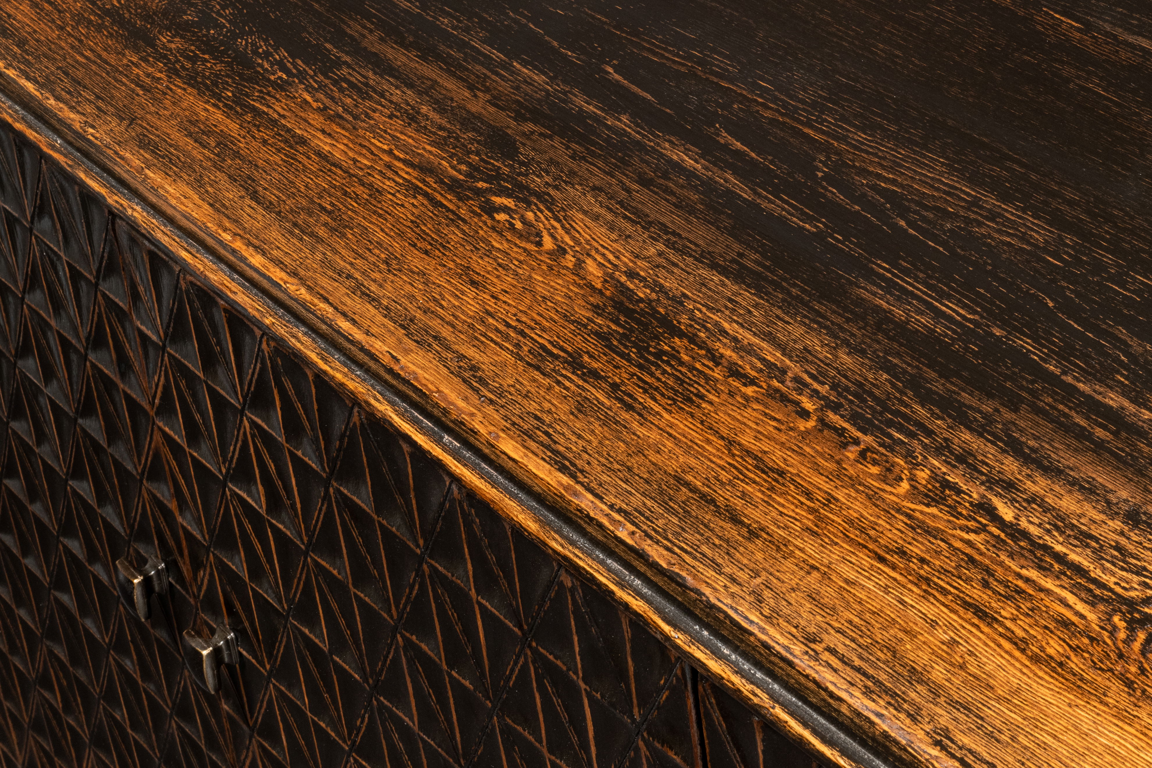 Scrubboard Front Sideboard, Ebony large image 