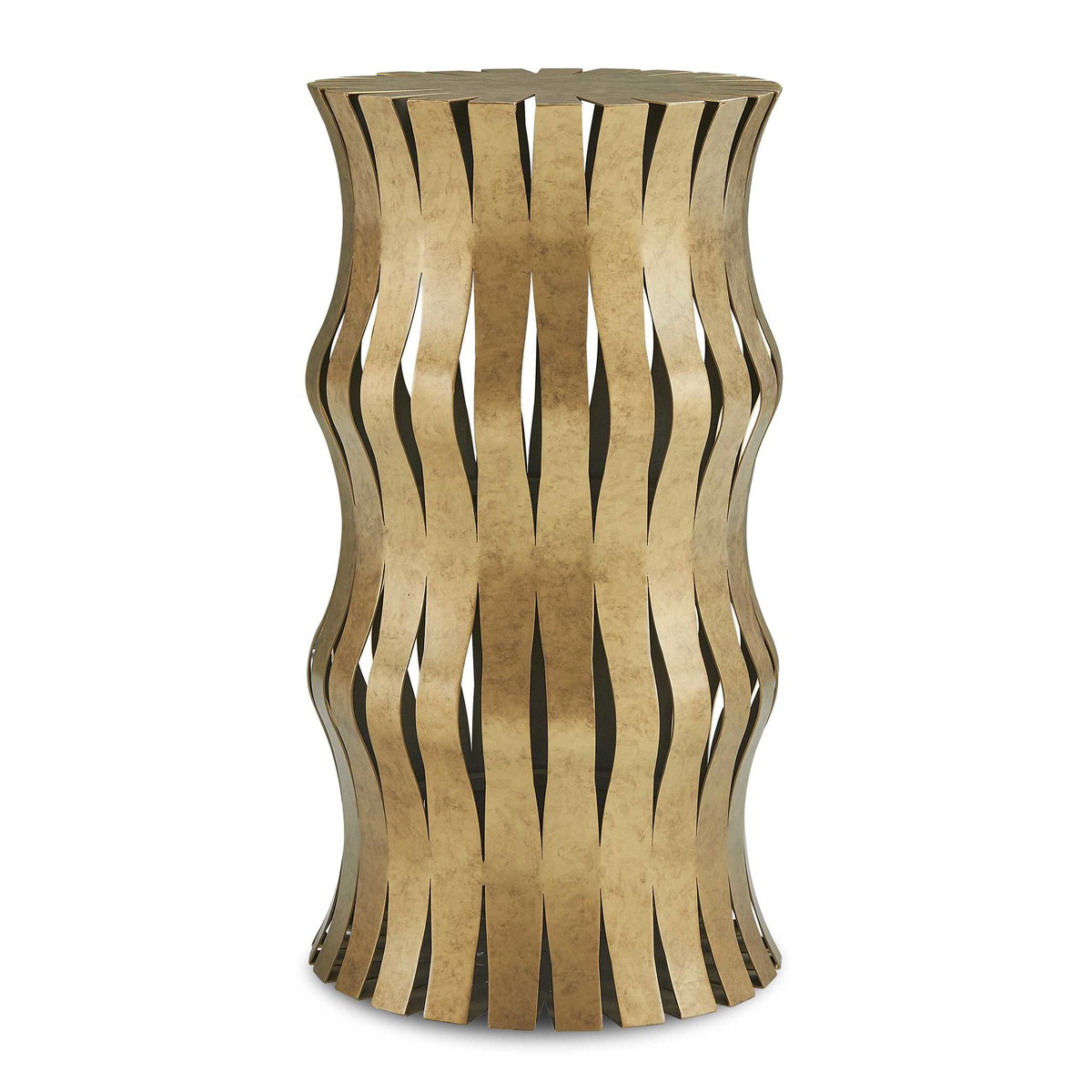 Arida Aged Gold Accent Table, Side & End Table by Uttermost, 12" width x 22" height x 12" depth View 1