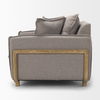 Roy II Flint Gray Upholstered and Brown Wood Frame Arm Chair thumbnail 4