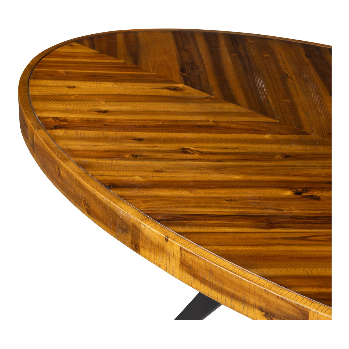 Parq Oval Dining Table Amber, by Moe's Home, 72" width x 30.5" height x 42.5" depth View 8