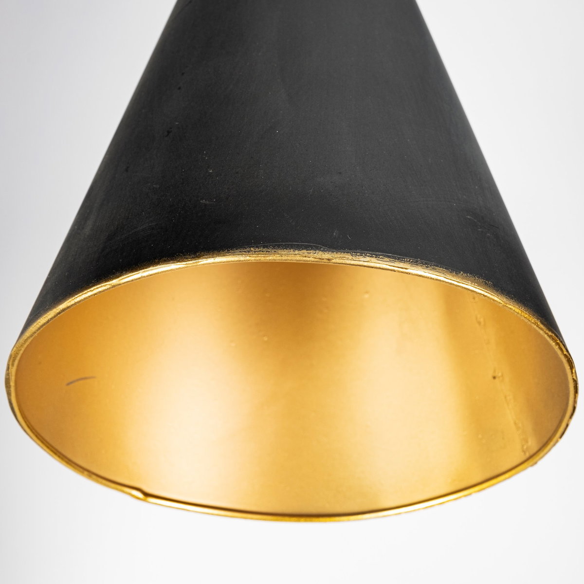 Eris III (58.3'H) Black/Brass Metal Cone Shade Floor Lamp, by Mercana, 20.08" length x 17.72" width x 58.27" height View 9