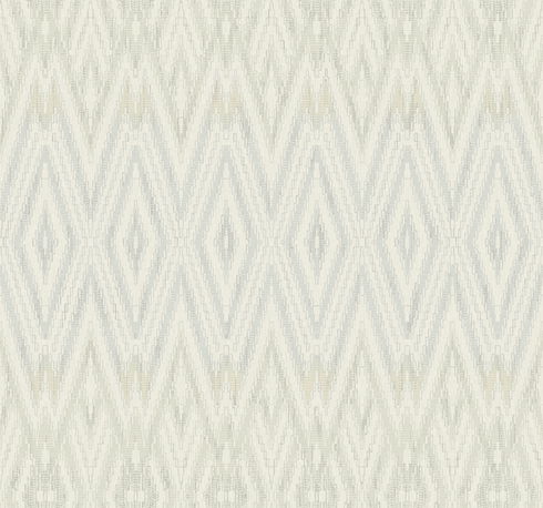 Diamond Marquise Blue & Neutral Wallpaper