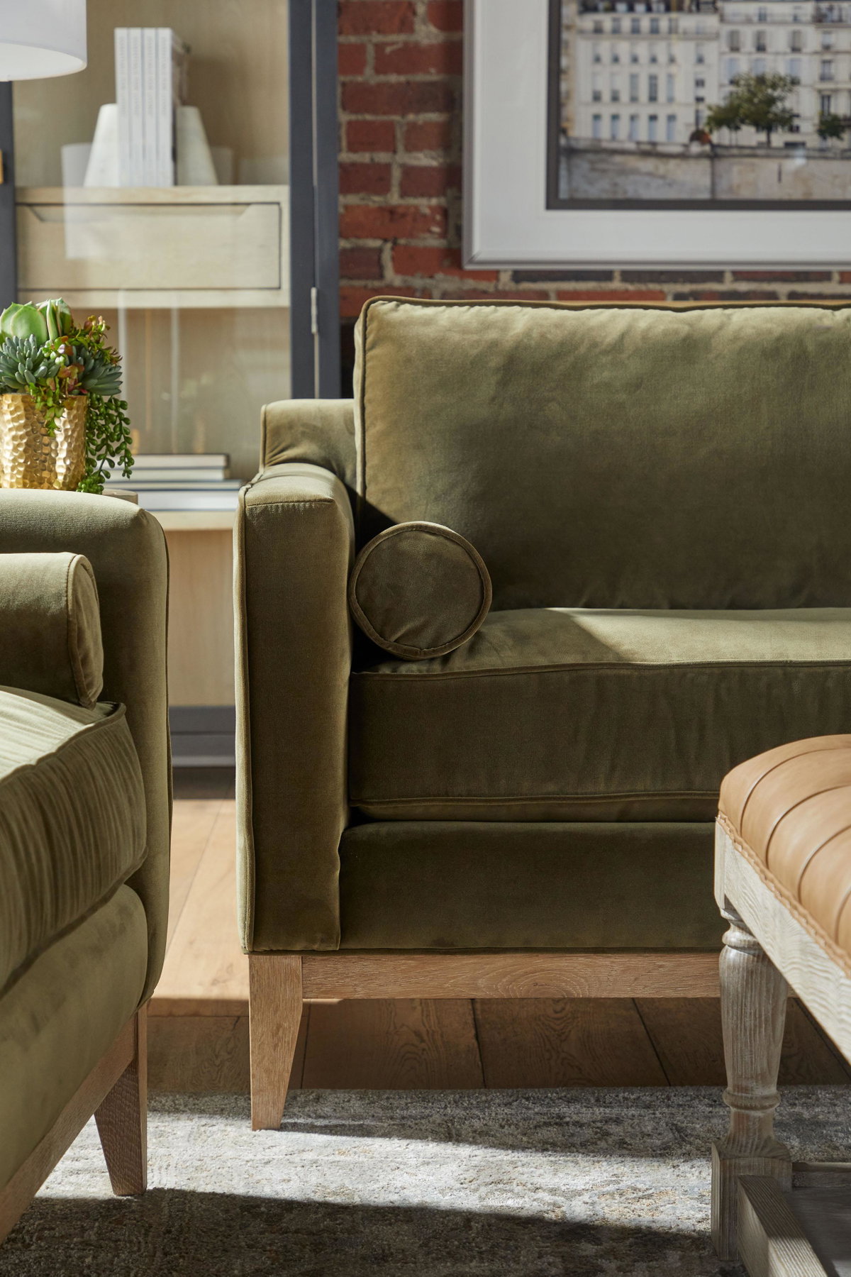 Parker Post Modern Sofa Chair, Seating by Essentials for Living, 43" width x 34.5" height x 36.5" depth View 10