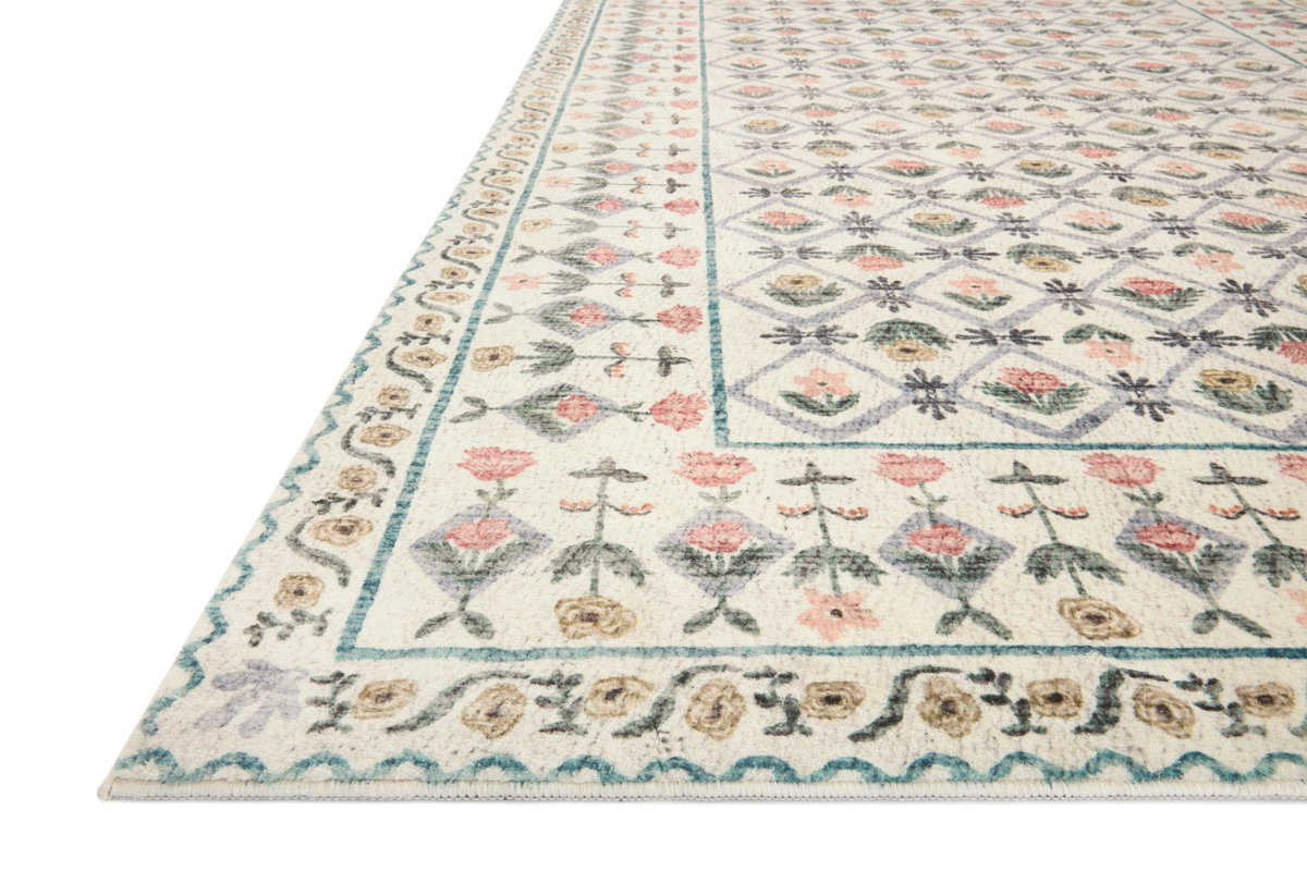 Rifle Paper Co. x Loloi Eden Rug, 2'6" length x 9'6" width View 3