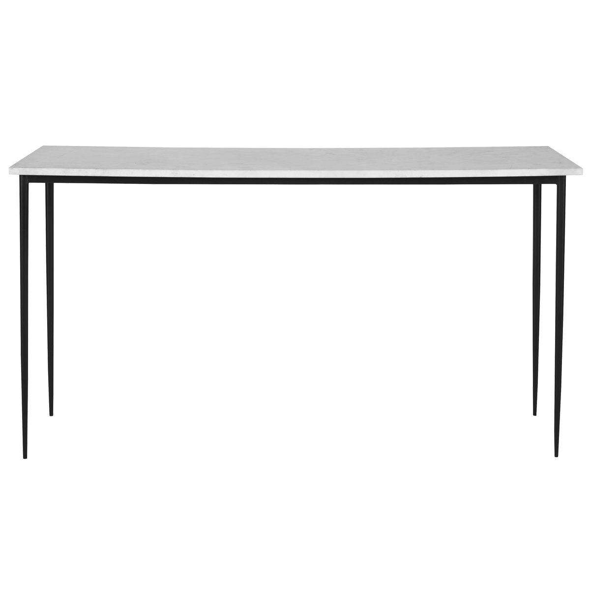 Nightfall White Marble Console Table, by Uttermost, 59" width x 31.5" height x 16" depth View 1