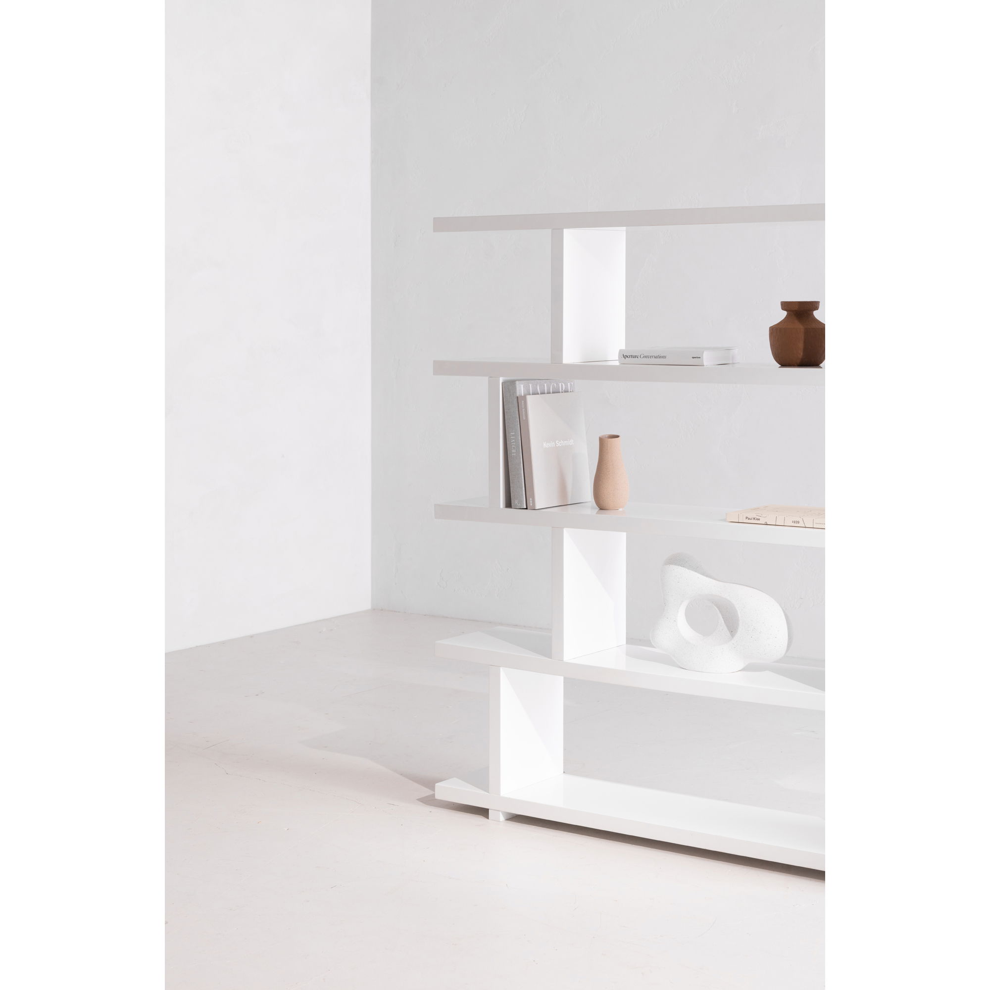 Miri Large Shelf White, Shelving & Bookcase by Moe's Home, 63" width x 63" height x 11" depth View 5