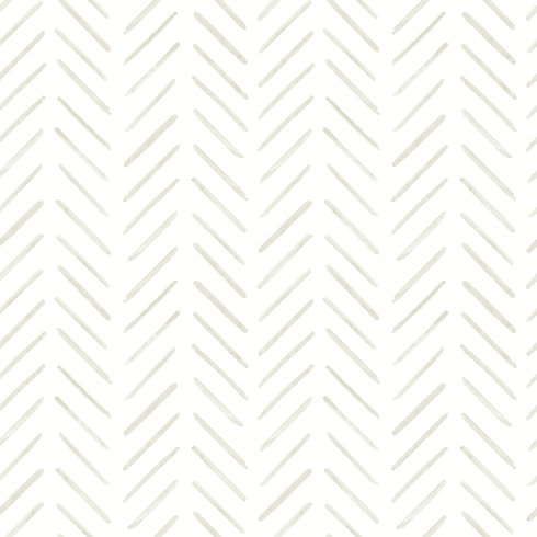 Painted Herringbone Off White Wallpaper