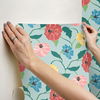 Jungle Garden Sky Blue Peel & Stick Wallpaper thumbnail 6