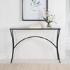 Alayna Black Metal & Glass Console Table thumbnail 1