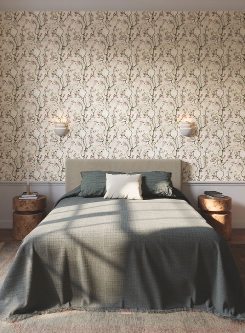 Avril Chinoiserie Rose Wallpaper