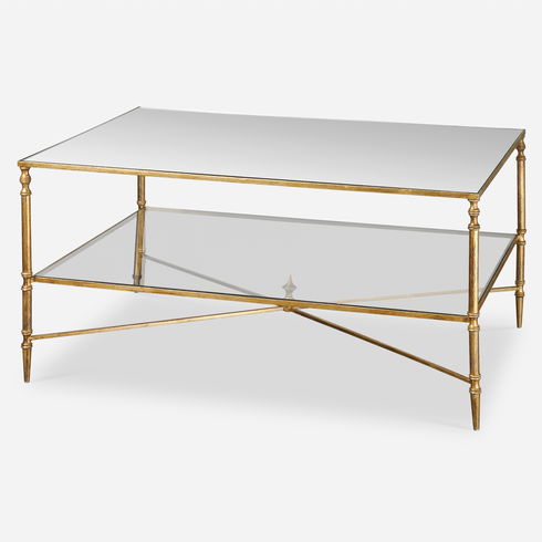 Henzler Mirrored Glass Coffee Table