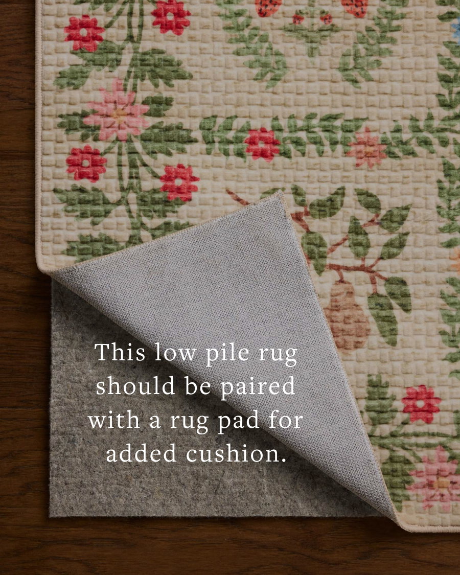 Rifle Paper Co. x Loloi Orchard Rug, 1'6" length x 1'6" width View 8