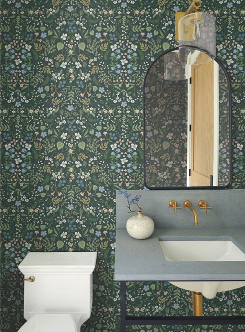 Wildwood Hunter Green Wallpaper