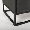 Sloan 85.5H Black Wood with Black Metal Frame Arch Cabinet, Cabinets & Sideboard by Mercana, 47.5" length x 18.5" width x 85.5" height thumbnail 12