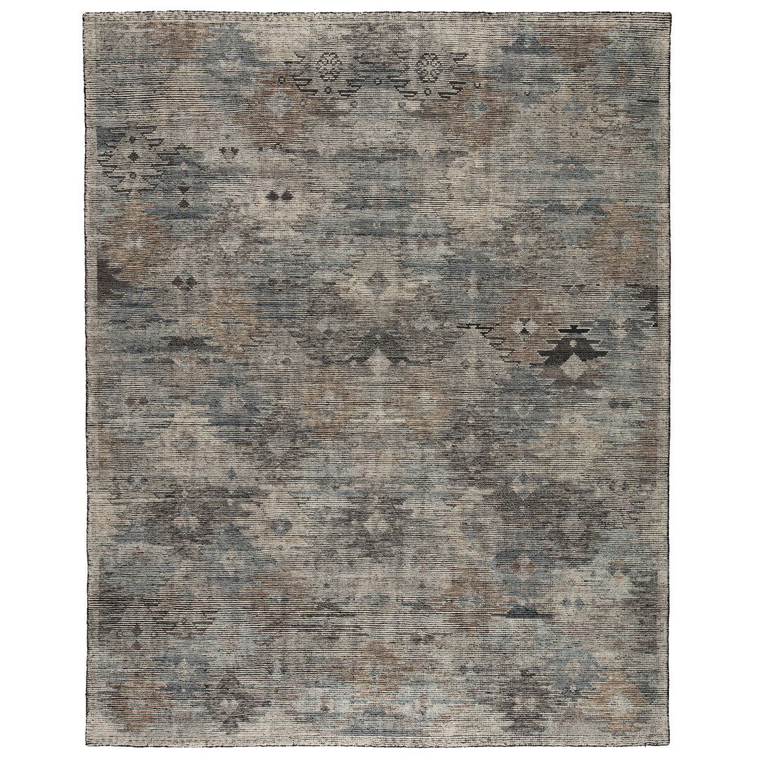 Nakoda Hand-Knotted Tribal Black/ White Area Rug large image 