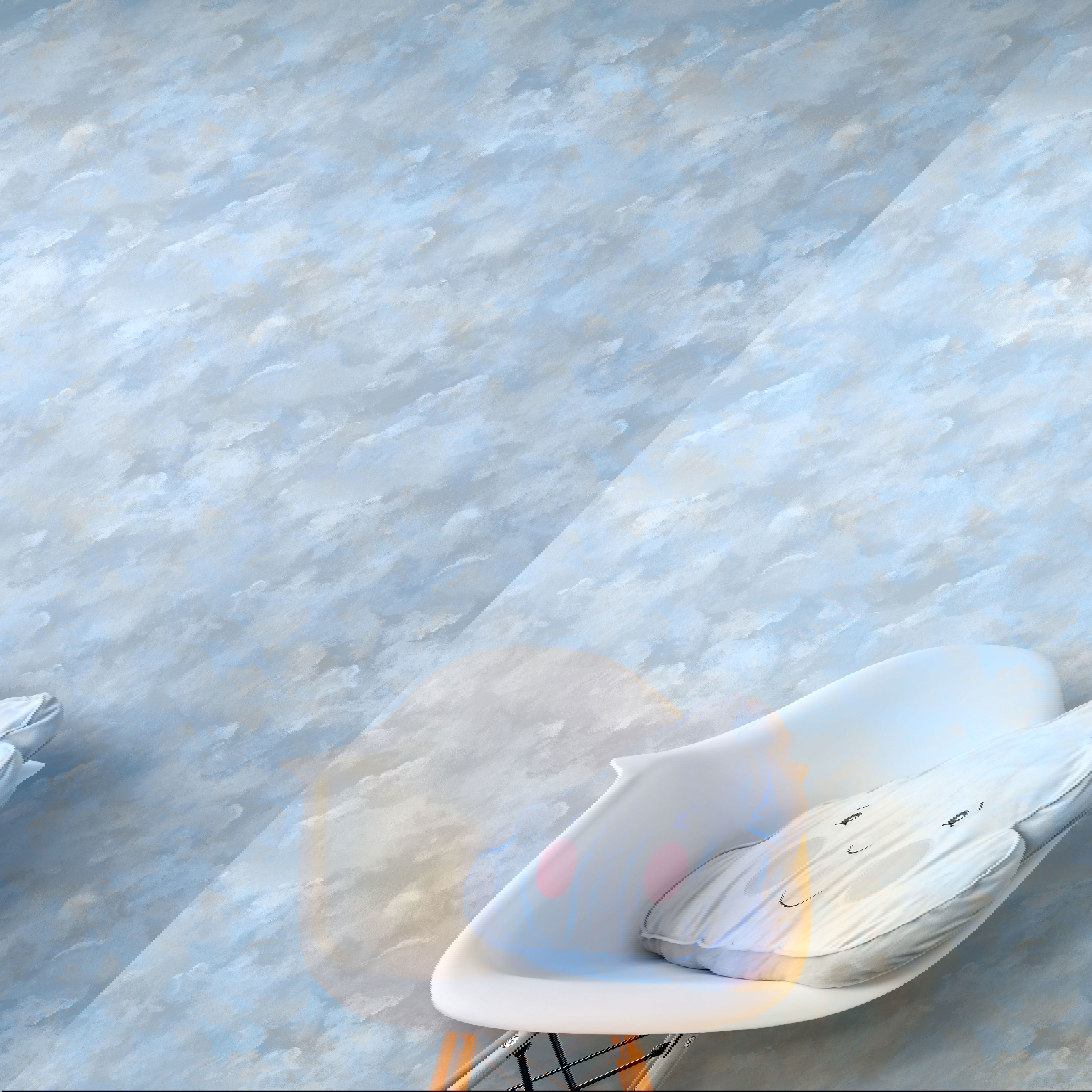 Atrium Clouds Blue Peel & Stick Wallpaper, by York Wall, 20' length x 1'8.5" width x 0.02" depth View 3