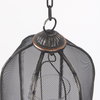 Jutland Set of Three Black Metal Bird Cage Candle Holder Lanterns, Lighting by Mercana, 8" length x 8" width x 43" height thumbnail 5