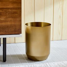 Online Designer Bathroom Caspian Bath Waste Bin, Antique Brass