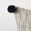 Krystal 20x20 Cream/Blue Pom Pom Pillow Cover, Decorative Pillow by Mercana, 18" length x 18" width x 0.2" height thumbnail 6