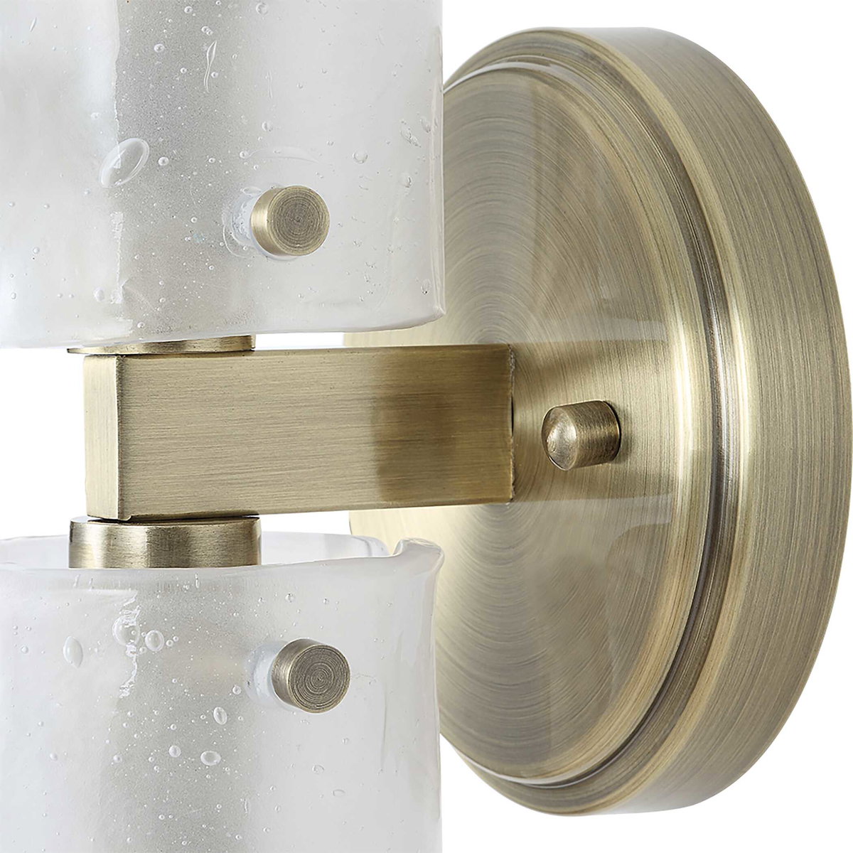 Mistie 2 Light Glass Sconce, Ceiling Light by Uttermost, 5.12" width x 17" height x 5.25" depth View 8