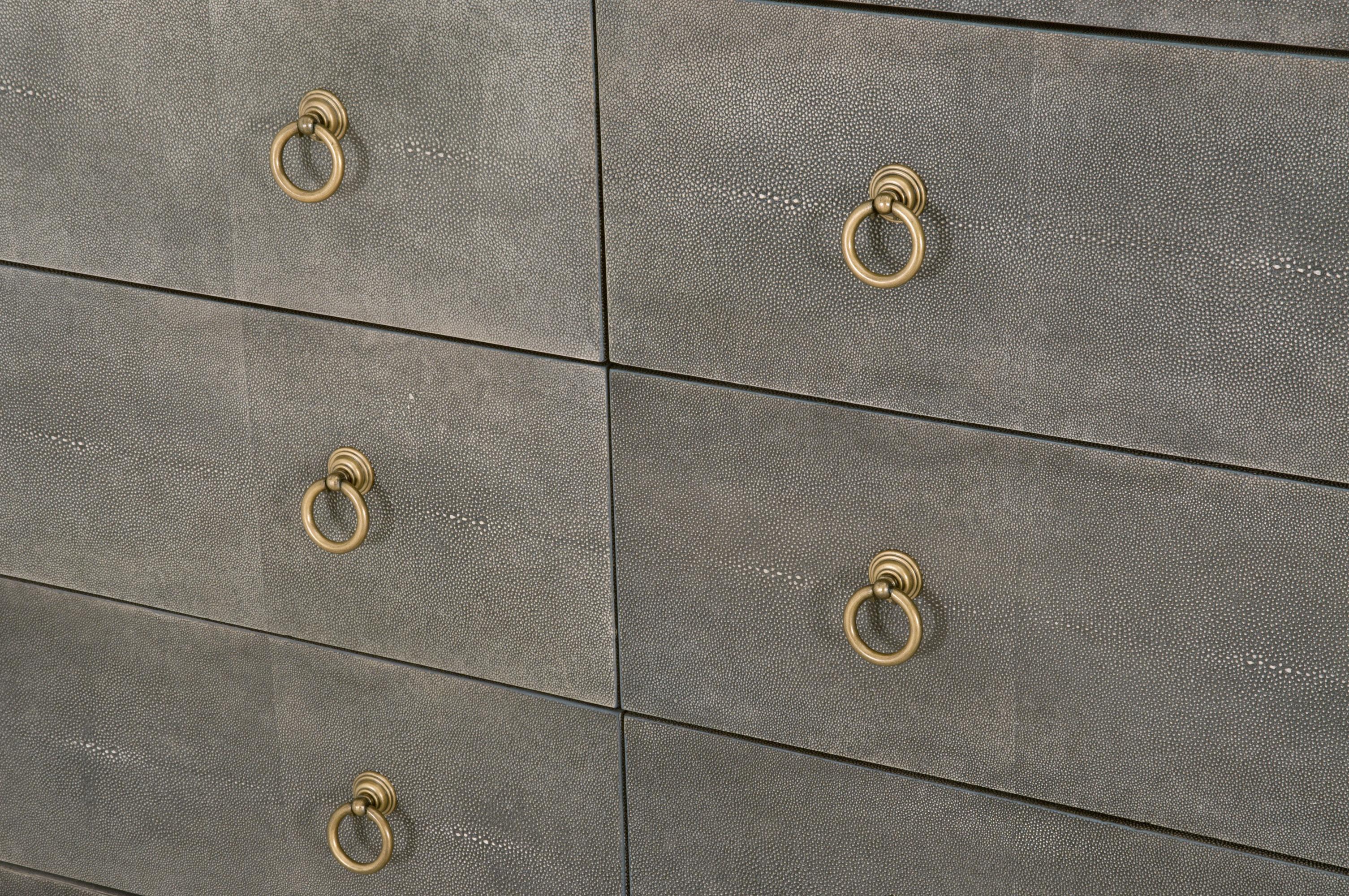 Strand Shagreen 6-Drawer Double Dresser, by Essentials for Living, 68" width x 37.5" height x 20" depth View 8