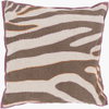 Zebra Accent Pillow Poly, Decorative Pillow by Surya, 20" length x 20" width thumbnail