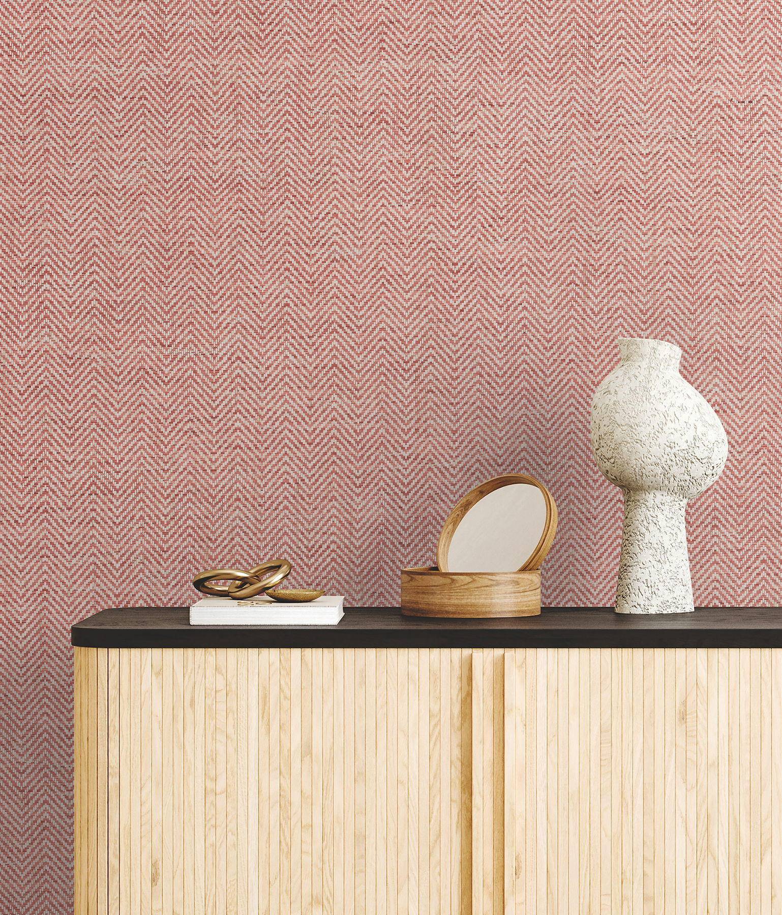 Tailored Weave Red Wallpaper large image 