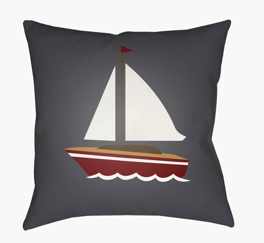 Sail Accent Pillow, Decorative Pillow by Surya, 18" length x 18" width