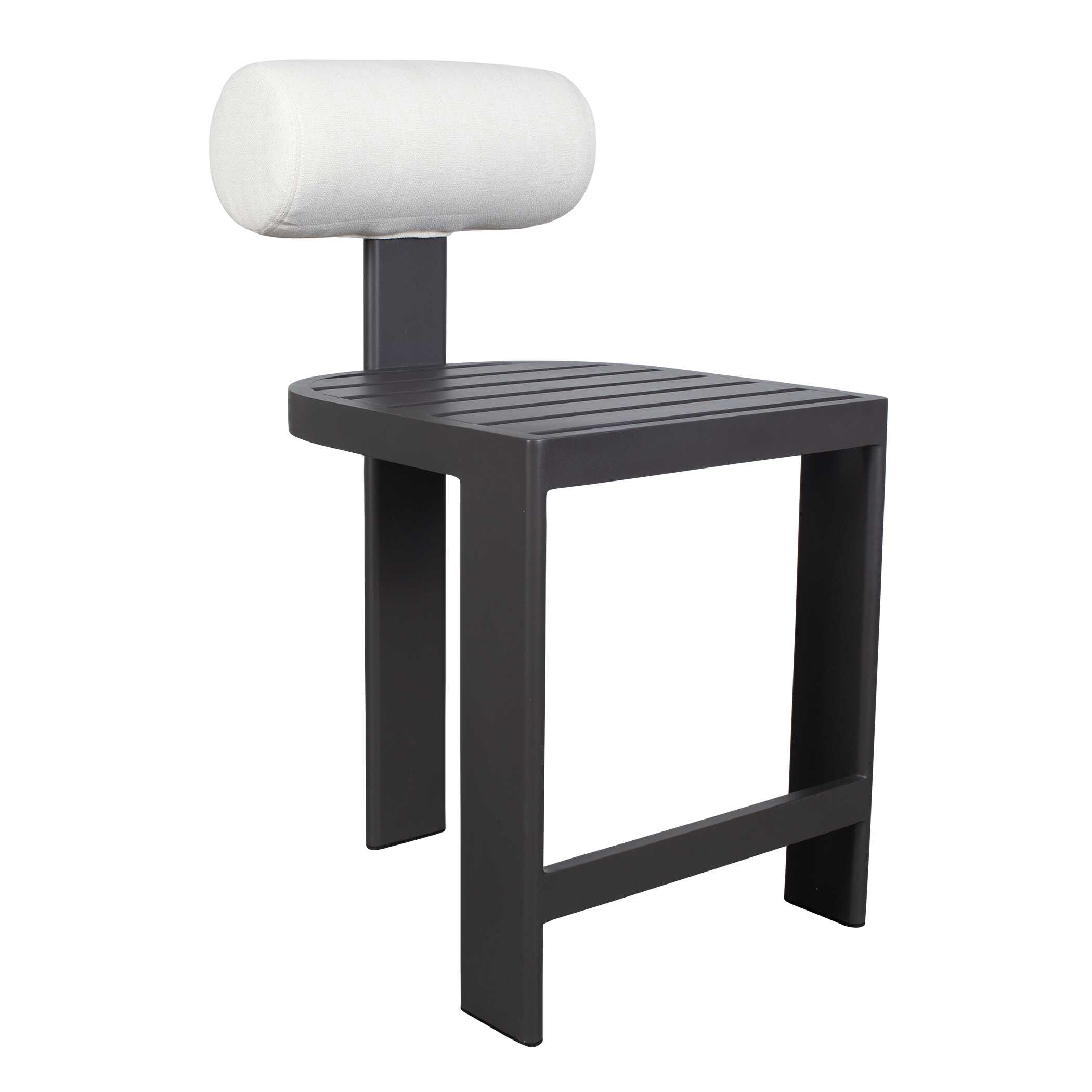Bolster Back White Outdoor Counter Stool, Furniture by Uttermost, 20" width x 38.5" height x 26.25" depth View 9