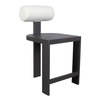 Bolster Back White Outdoor Counter Stool, Outdoor Stool by Uttermost, 1'8" width x 3'2.5" height x 2'2.25" depth thumbnail 9