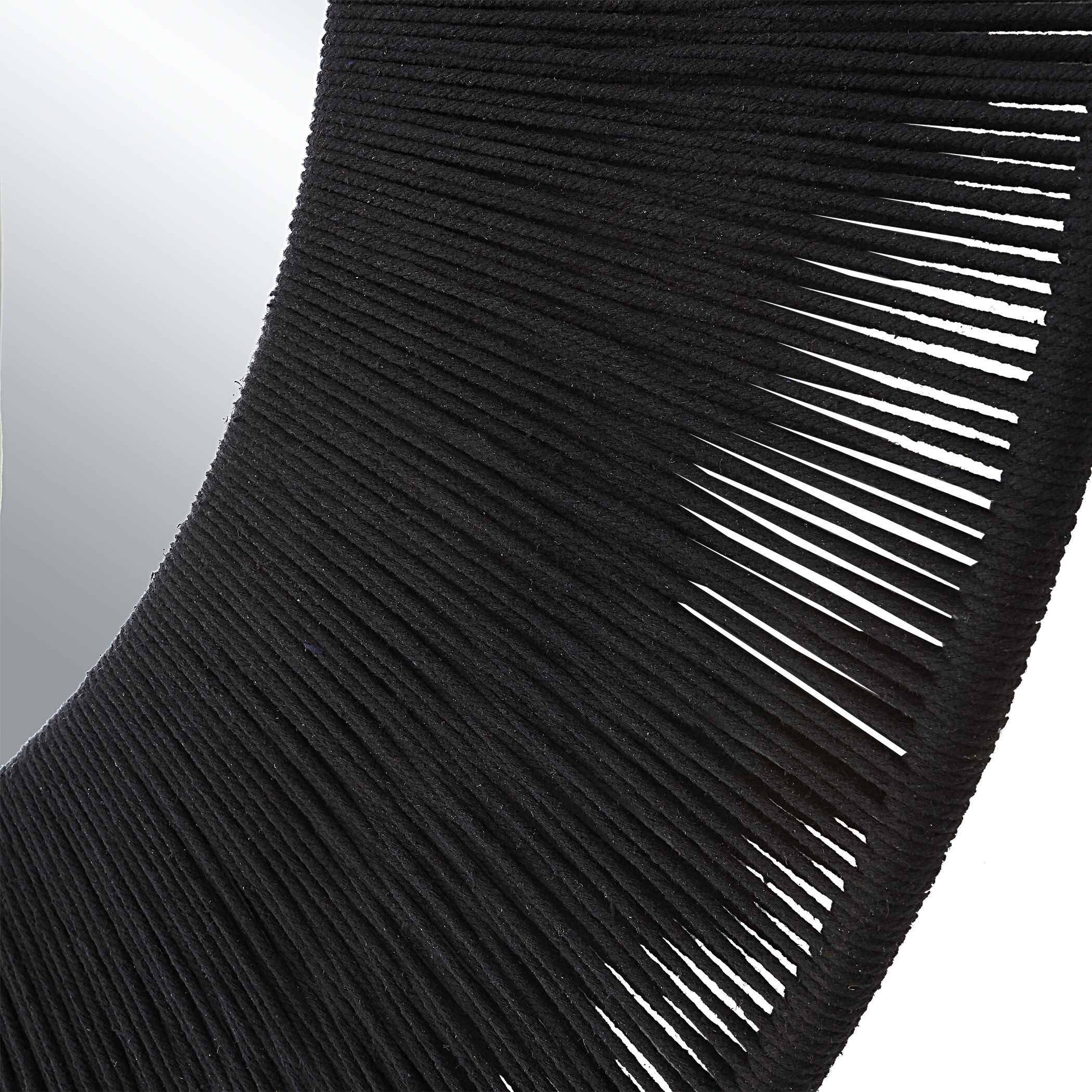 Sailor's Knot Black Round Mirror, by Uttermost, 51.25" width x 51.25" height x 2.5" depth View 6