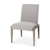 Palisades Curved Back Dining Side Chair | Gray Fabric with Solid Wood, Dining Chair by Mercana, 24.02" length x 25.59" width x 36.22" height thumbnail 1
