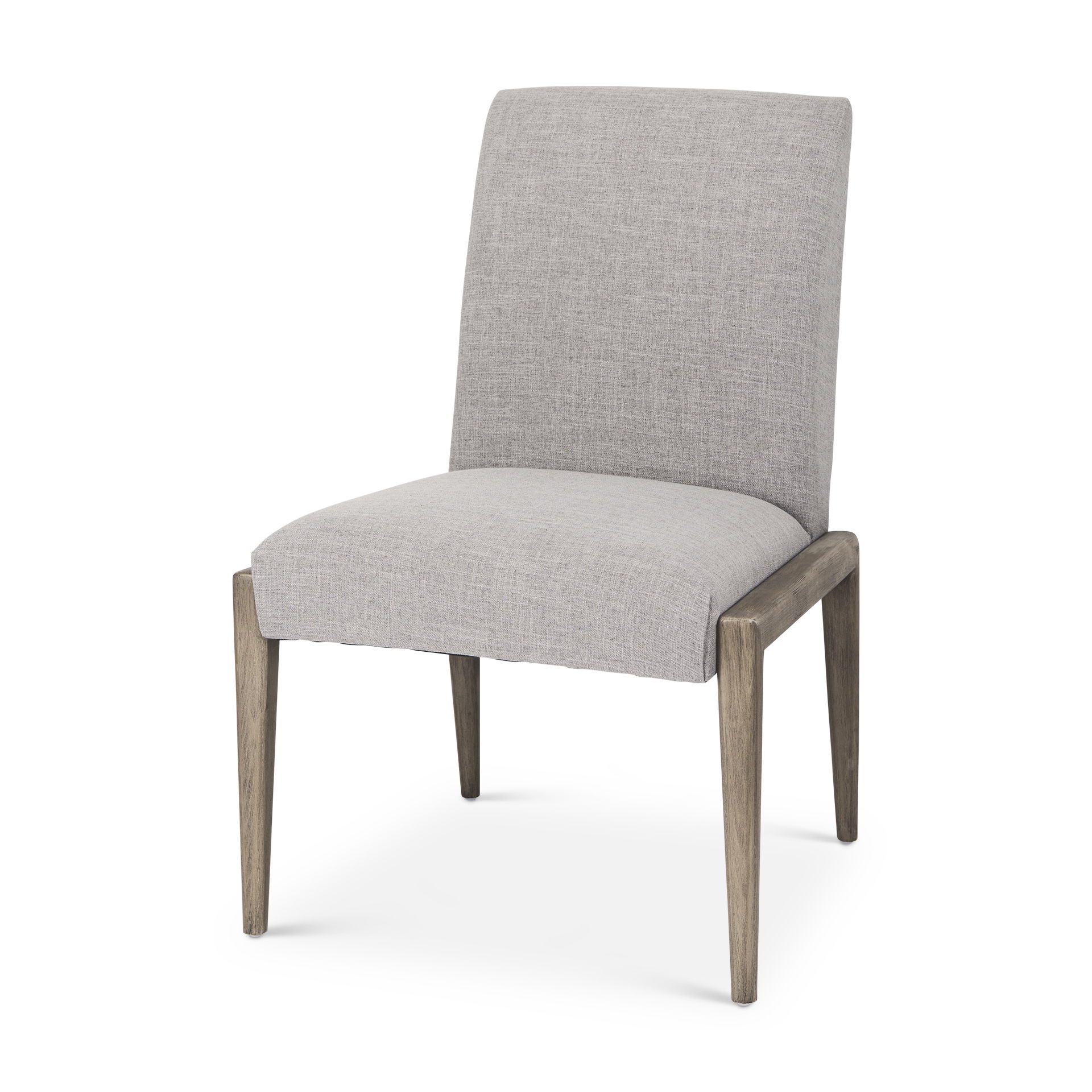 Palisades Gray Upholstery with Solid Wood Armless Dining Chair, by Mercana, 24.02" length x 25.59" width x 36.22" height View 1