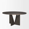 Tarro 60' Round Dining Table | Espresso Wood | Seats 6, by Mercana, 60" length x 60" width x 30" height thumbnail 4