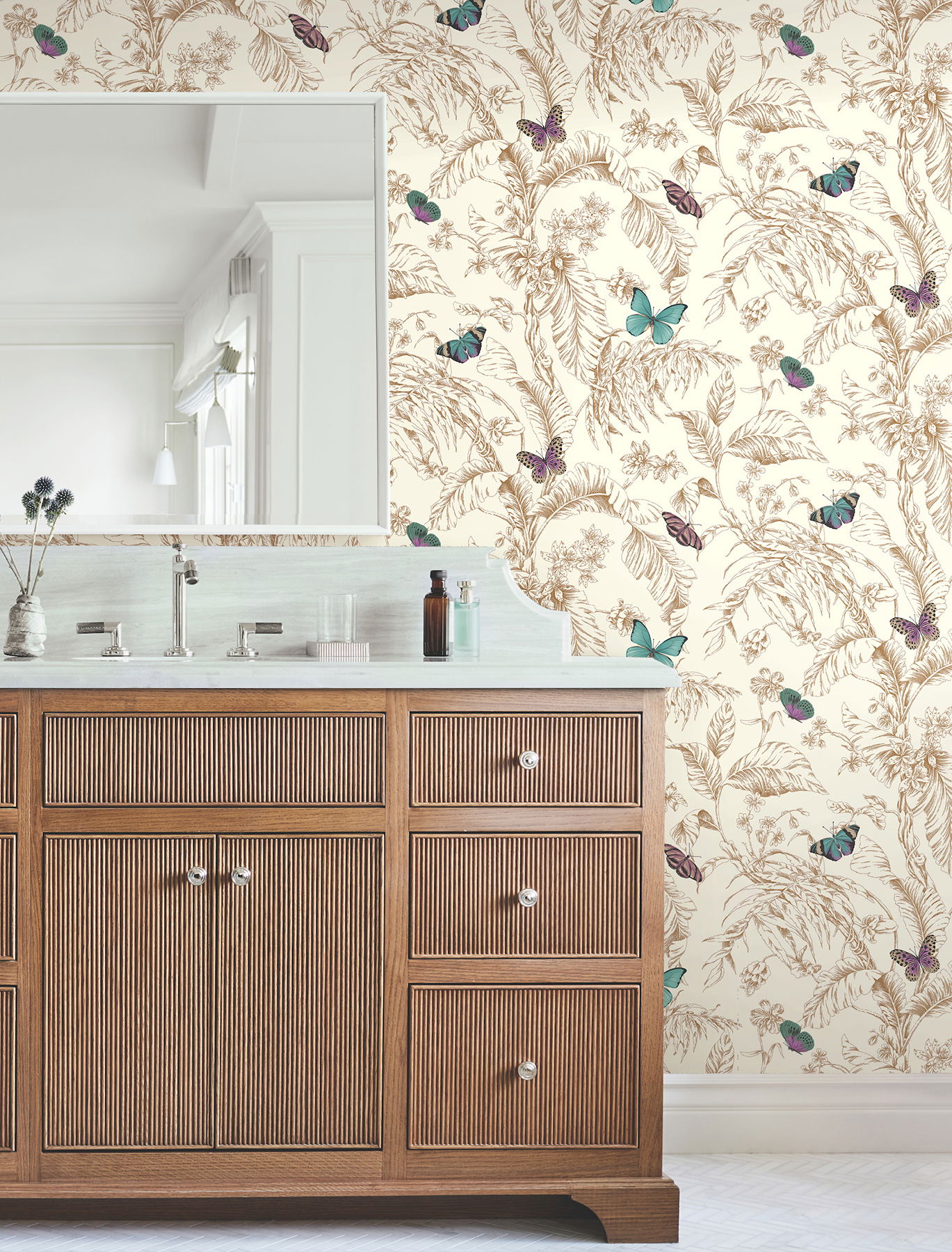 Papillon Gold Wallpaper large image 